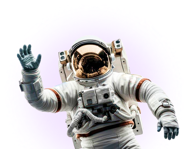 Astronaut floating in space